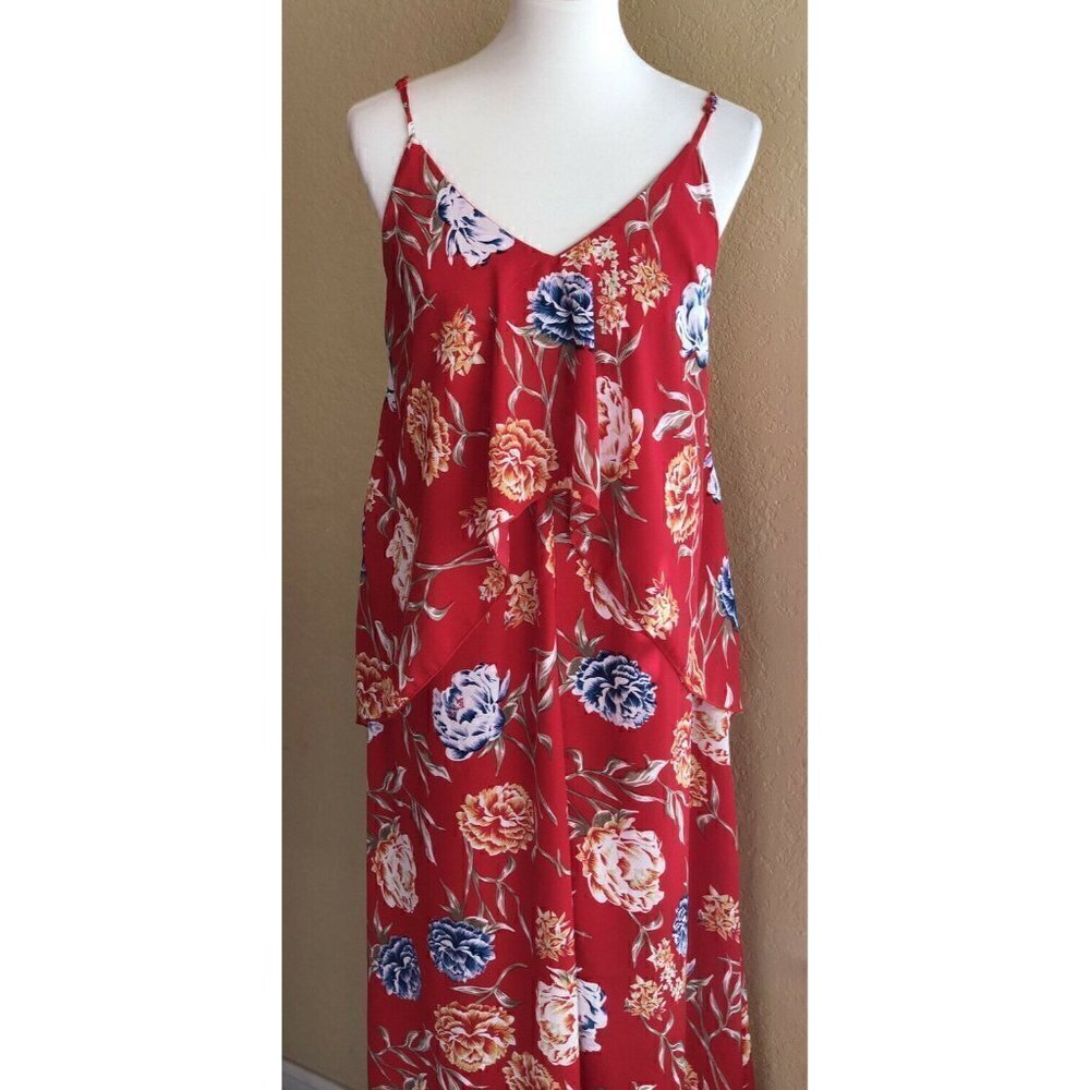 Romeo & Juliet Couture Chiffon Maxi Dress w Popover Dress Size M